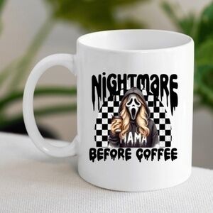 Nightmare Before Coffee Halloween White Ceramic Coffee Mug